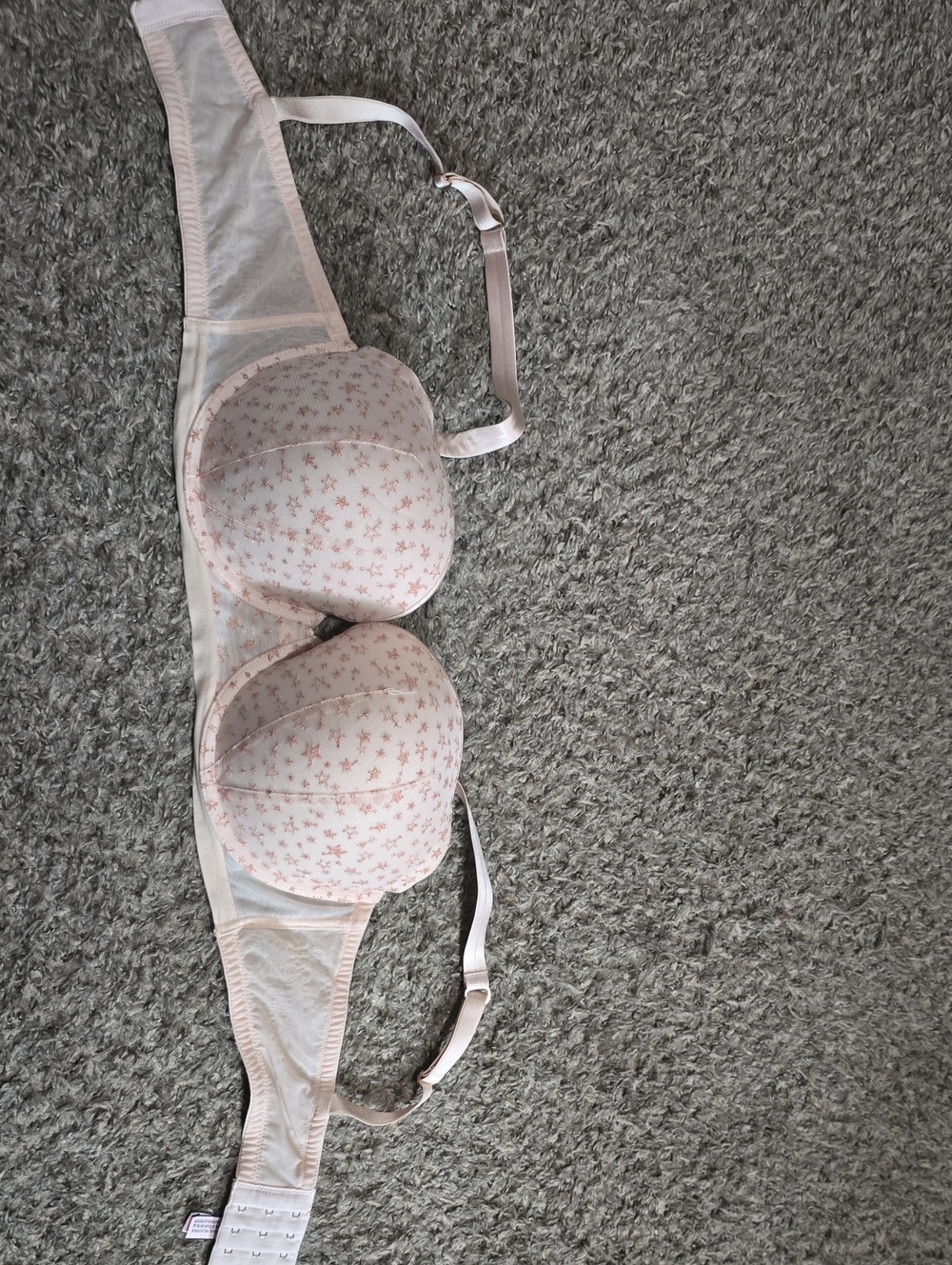Victoria's Secret Light Pink Star-Print T-Shirt Bra 2017